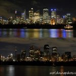 Sydney CBD before and during Earth Hour