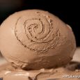 Easter egg decorated in mud from hot mud pool near Rotorua in New Zealand
