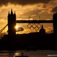 Weekly travel photo. Sunset at Tower bridge during Olympics games 2012 in London.