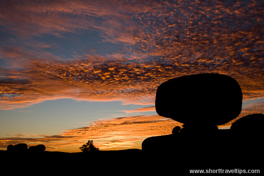 Weekly Travel Photo. Sunset at Devils Marbles