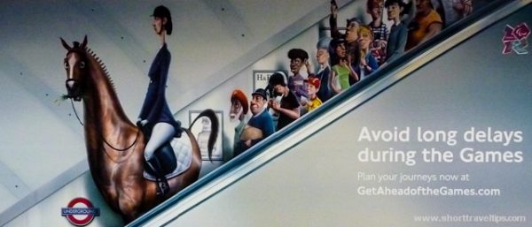 Ad at one of tube stations in London during Olympic games 2012