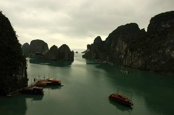 ships at Ha Long bay, Vietnam