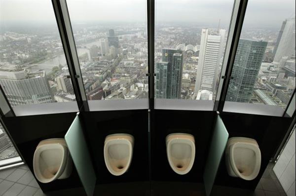 The view from toilet at Germany's Commerzbank