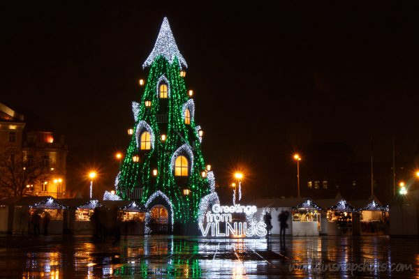 Christmas tree in Vilnius, Lithuania,2015