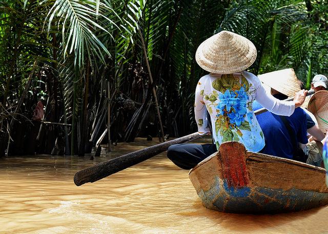 Vietnam Ben tre Mekong River Delta
