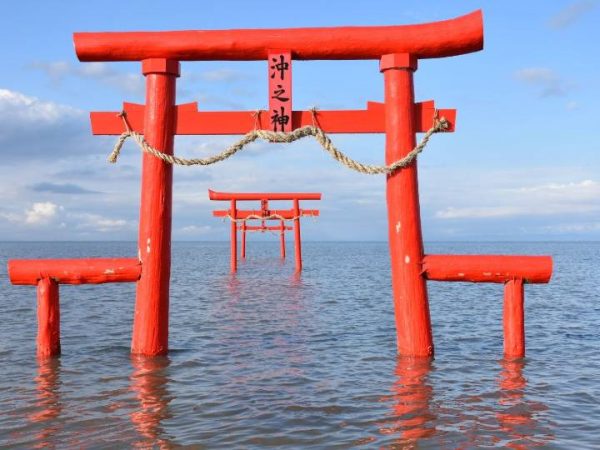 Floating Torii Gate of Oouo Shrine, Saga