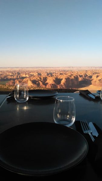 Drinks at Harrat Viewpoint, AlUla