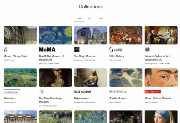 Google arts and culture collections