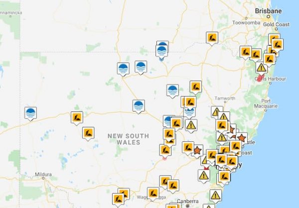 roads closures in Australia